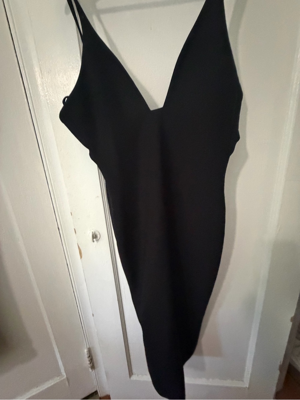cinq a sept Black Strapless V-Neck Slip Dress